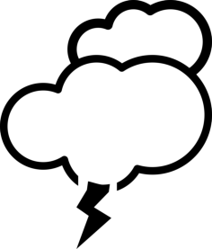 Clouds With Storm Stencil Svg Vector, Free Vectors File